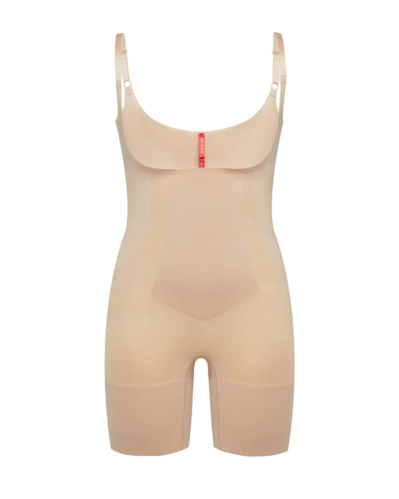 Open-Bust Mid-Thigh Bodysuit