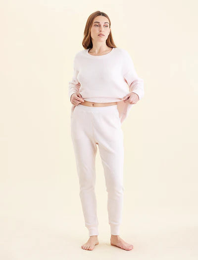 Super Soft Waffle Exposed Elastic Jogger