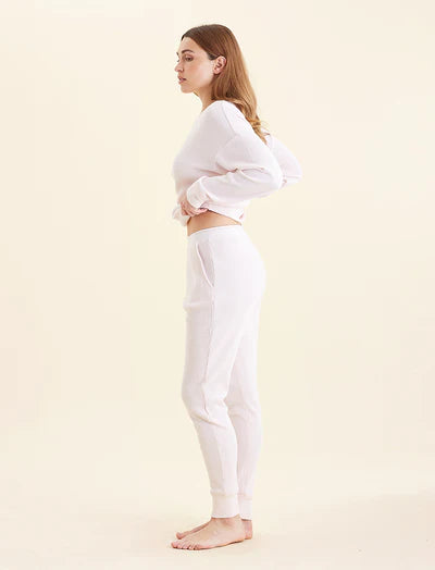 Super Soft Waffle Exposed Elastic Jogger