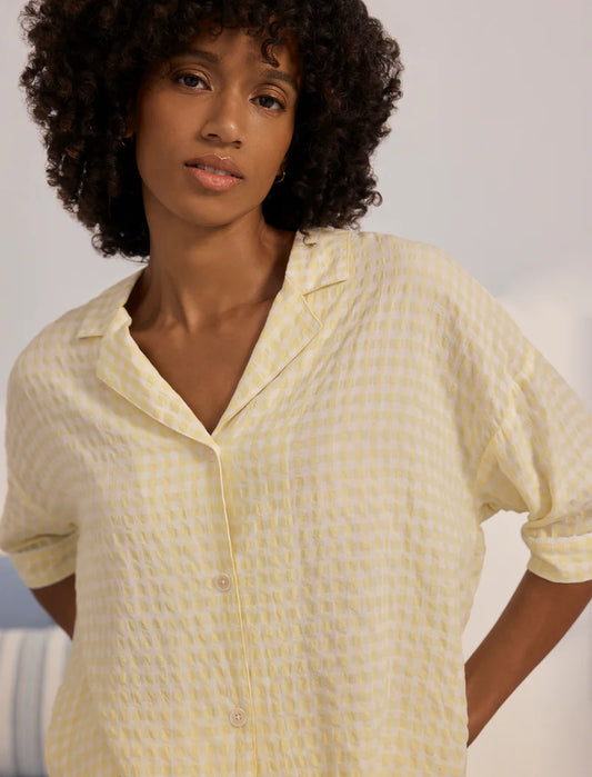 Seersucker Gingham Boxer Pyjama