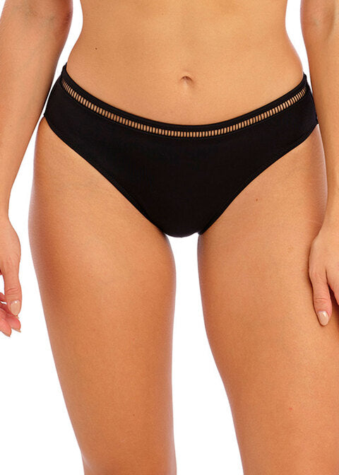 East Hampton Black Mid Rise Bikini Brief