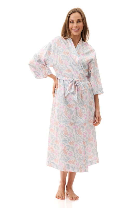 Pia Mid Length Cotton Robe