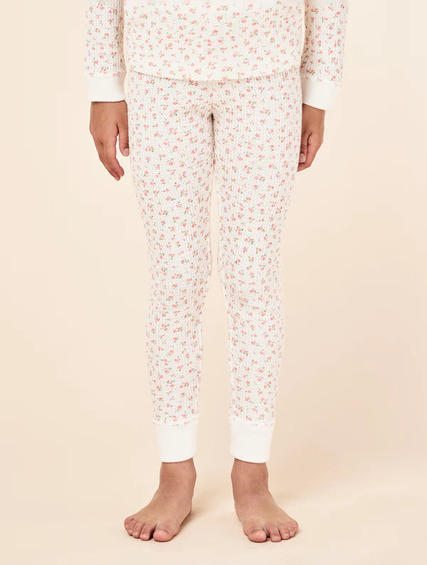 Kids Roseette Waffle FL Pj Set
