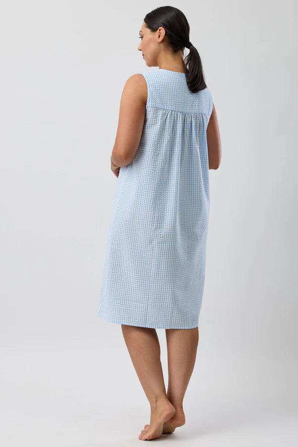 Shrank Check Sleeveless Nightie