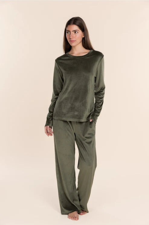 Thea Velour Long Lounge Set