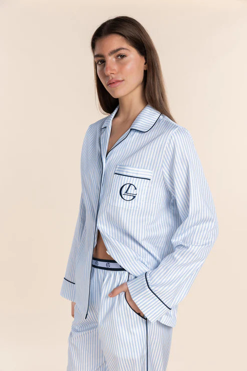 Susanna Cotton Long  Stripe Pyjama Set
