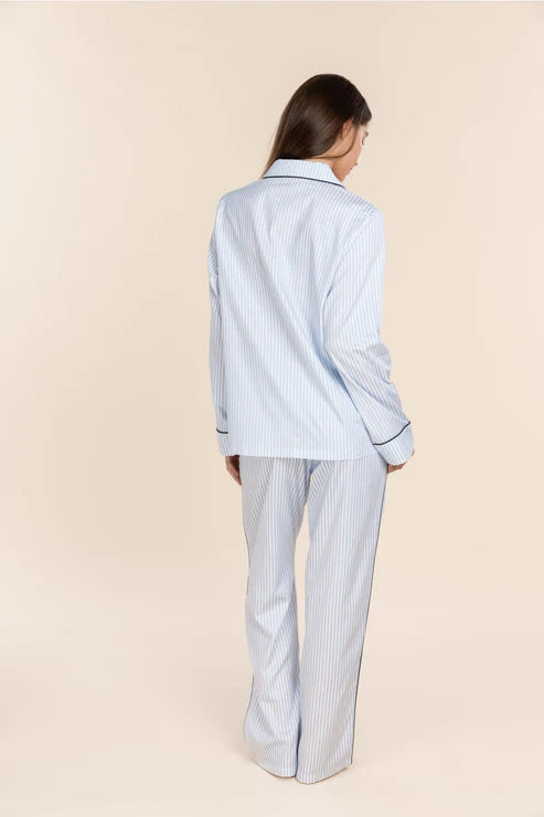 Susanna Cotton Long Stripe Pyjama Set