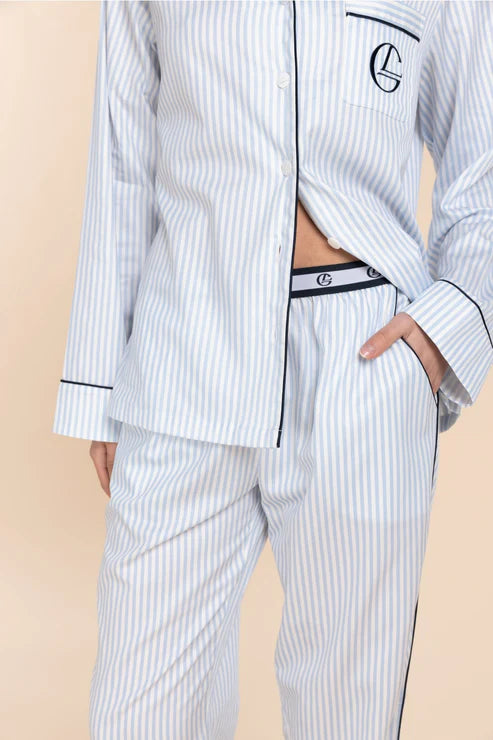 Susanna Cotton Long Stripe Pyjama Set