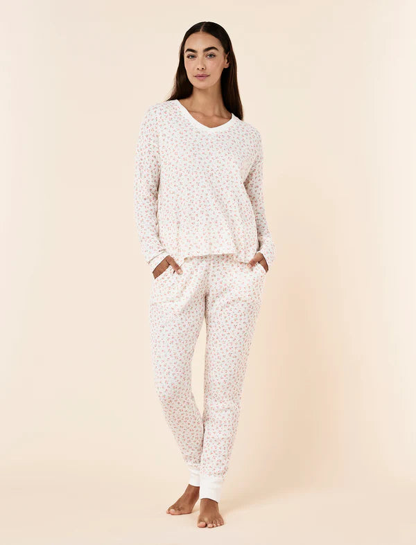 Super Soft Waffle V-Neck Top and Jogger