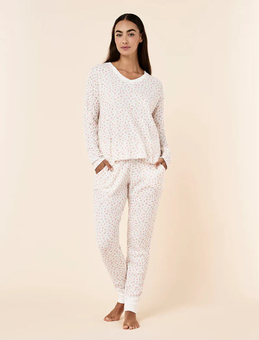 Super Soft Waffle V-Neck Top and Jogger