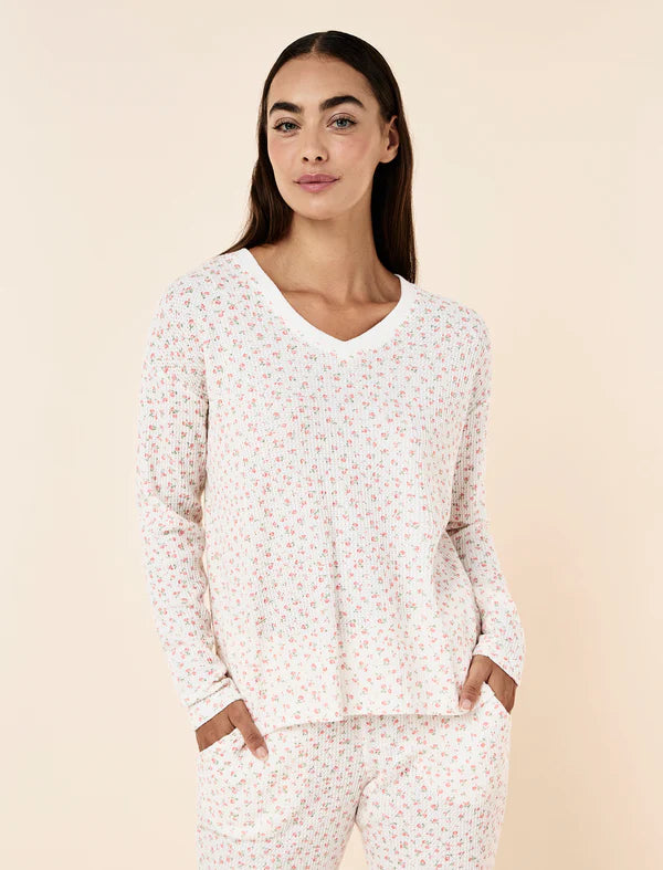 Super Soft Waffle V-Neck Top and Jogger