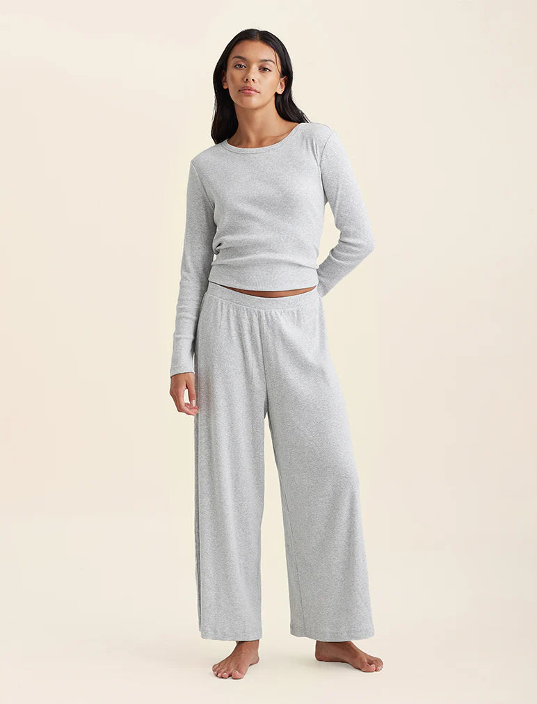 Soft Baby Rib FL Wide Leg Pant