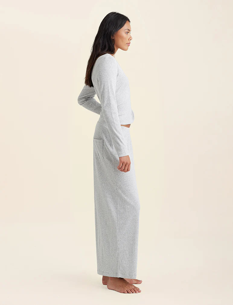 Soft Baby Rib FL Wide Leg Pant