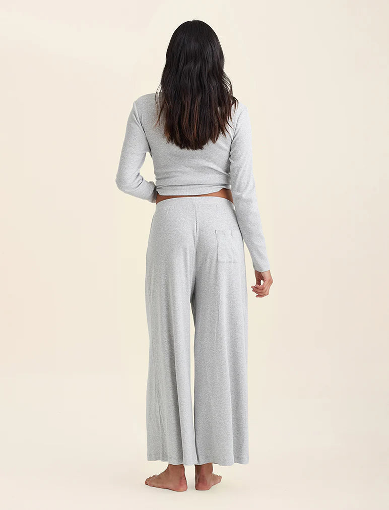 Soft Baby Rib FL Wide Leg Pant