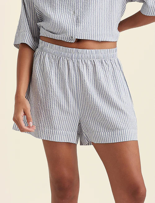 Sabine Seersucker Stripe Boxer PJ Set