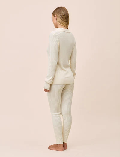Colette Cosy Cotton Silk Rib LS Top