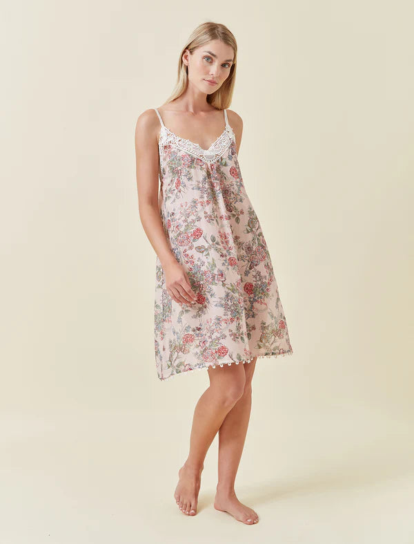 Layla Lace Front Midi Nightie