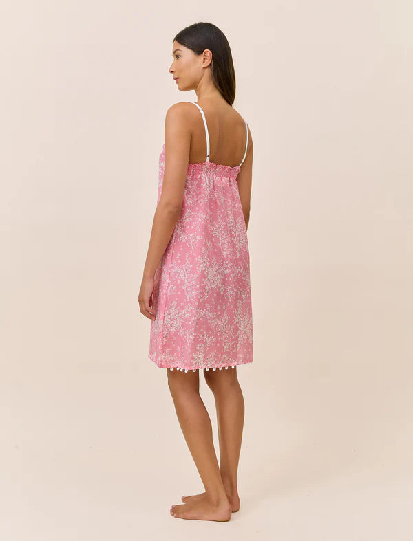 Cheri Blossom Lace Front Midi Nightie