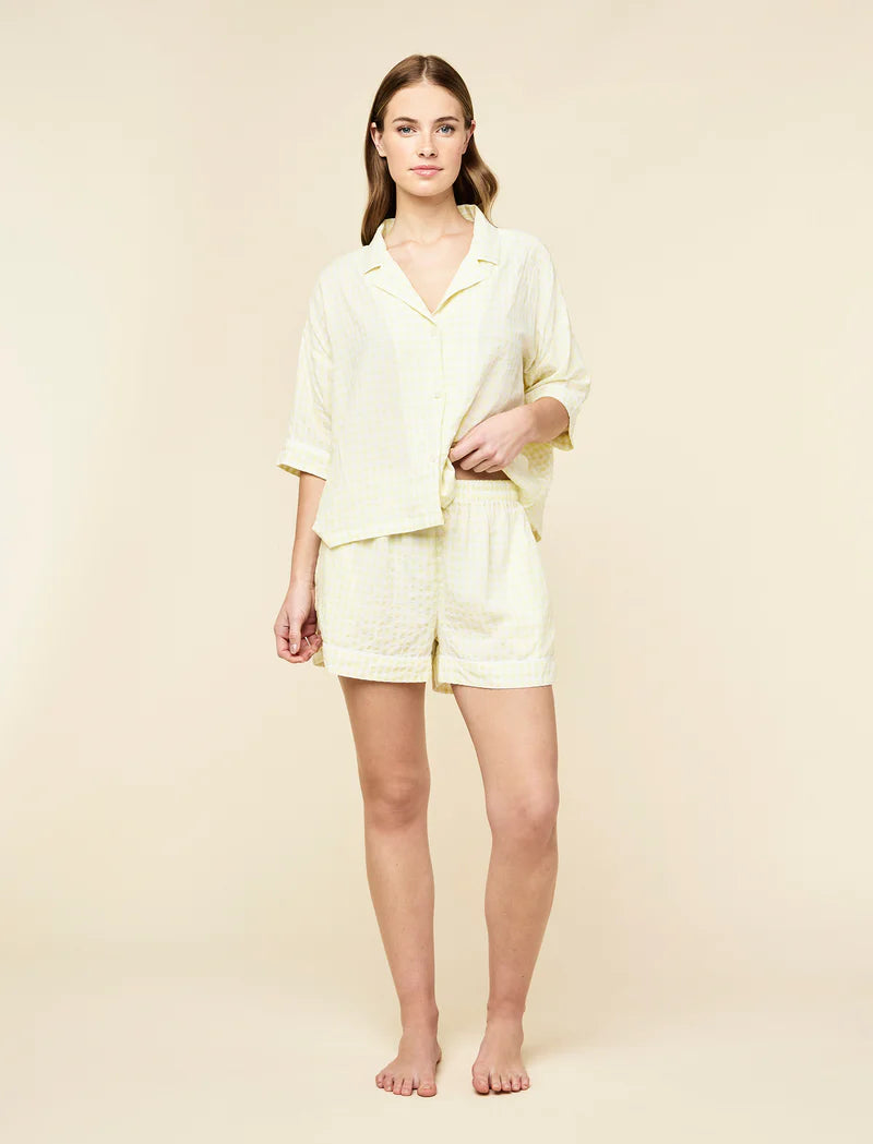 Seersucker Gingham Boxer Pyjama