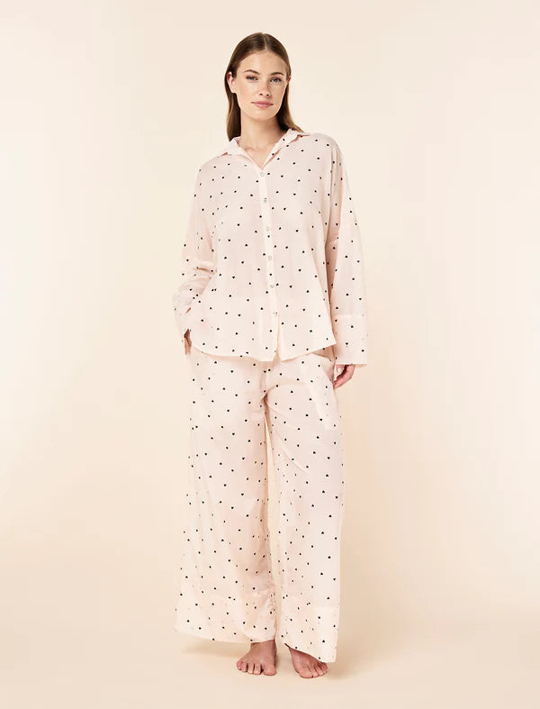 Hearts Full Length PJ Set