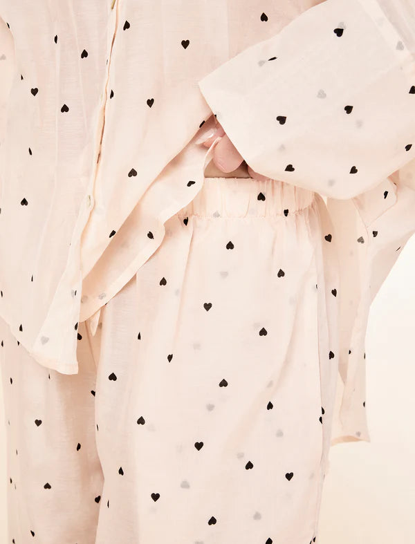 Hearts Full Length PJ Set