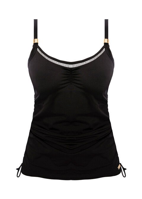 East Hampton Black Uw Adjustable Side Tankini