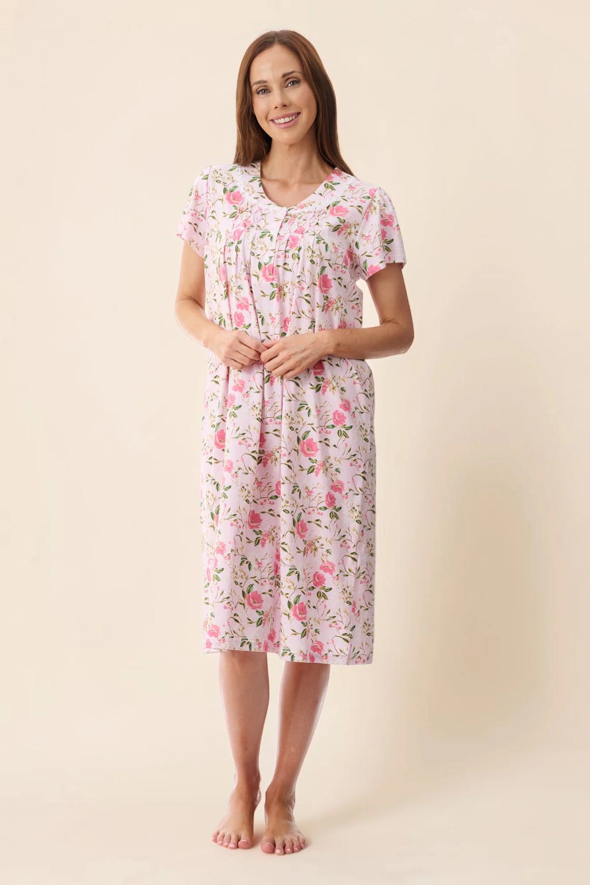 Ferrara Short Sleeve Mid Length Nightie