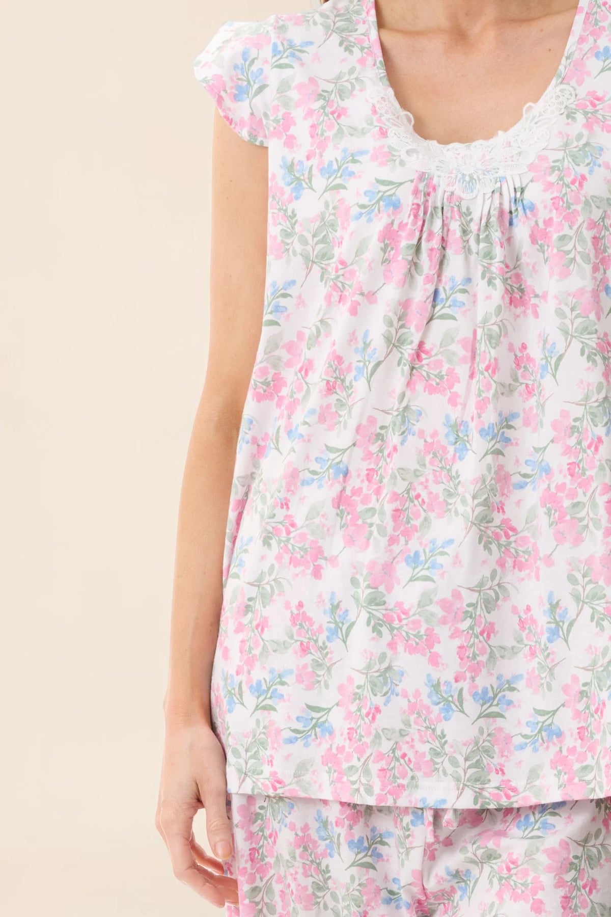 Arosa Flutter Sleeve Capri Pyjama
