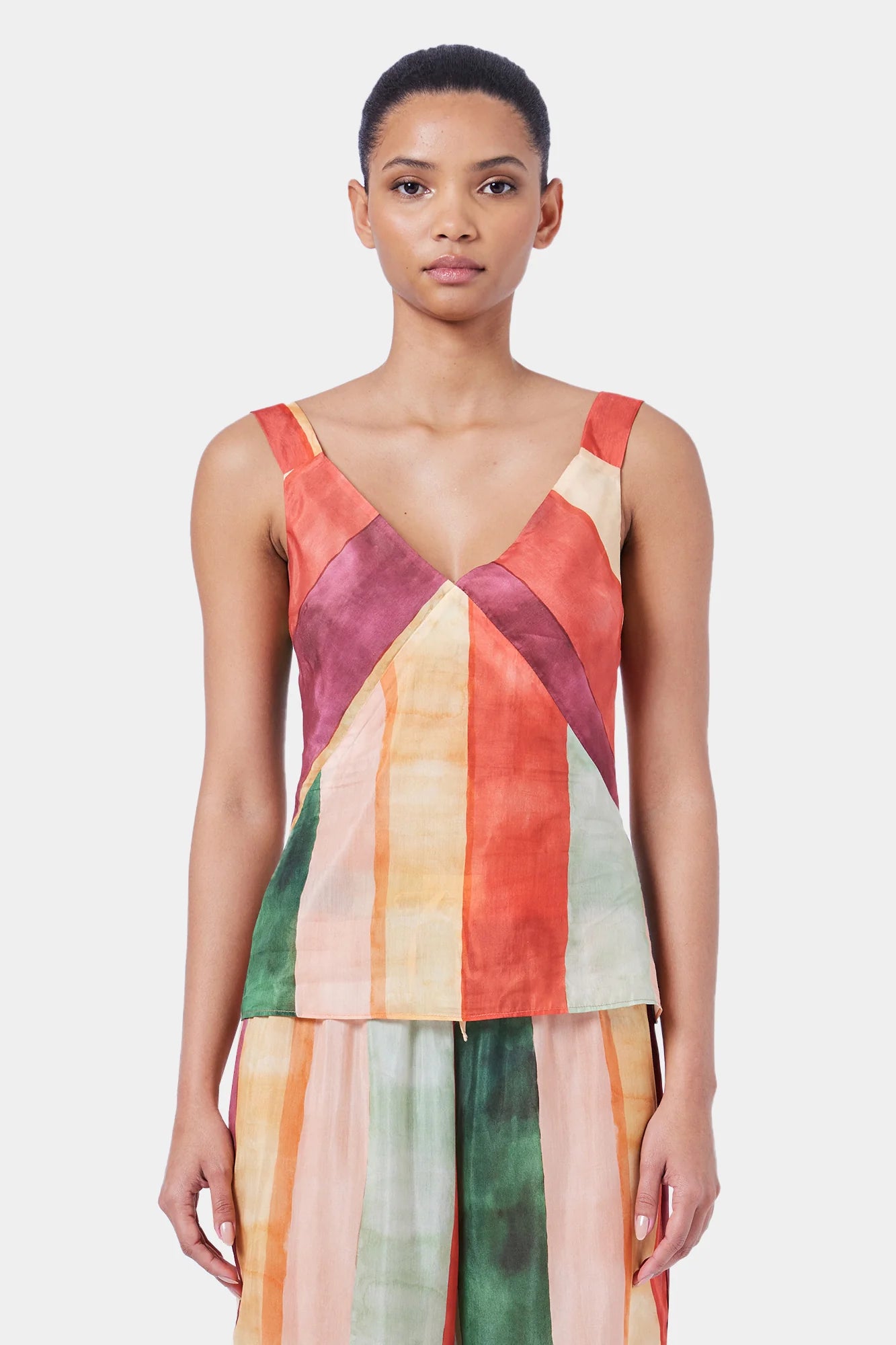 Laos Stripe Cotton- Silk Cami