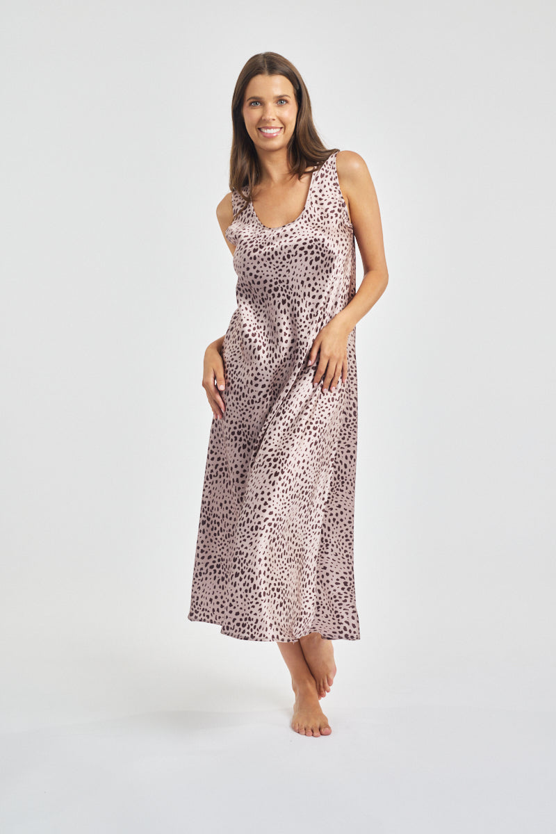 Mono Silk Long Nightie