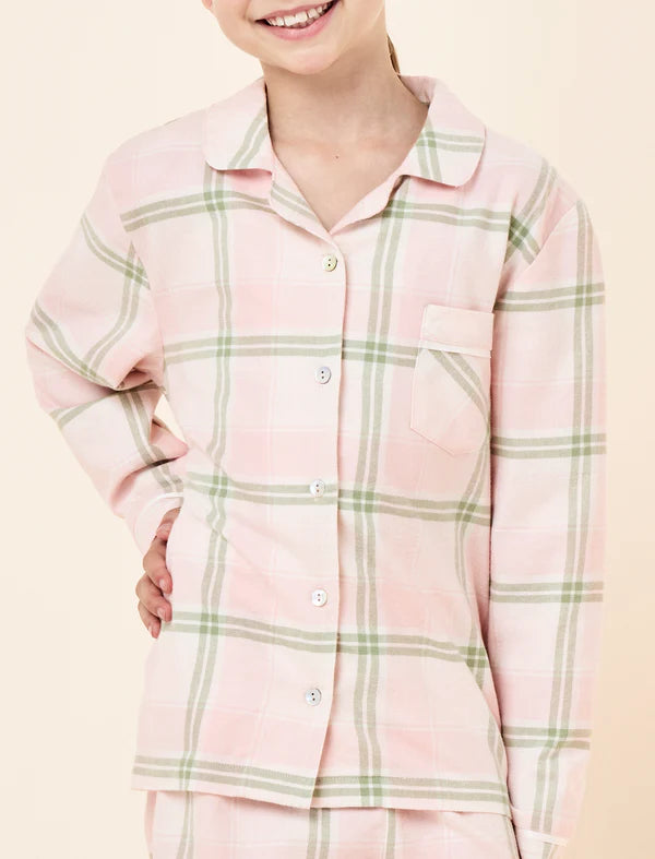 Kids Comfy Plaid Pj Set