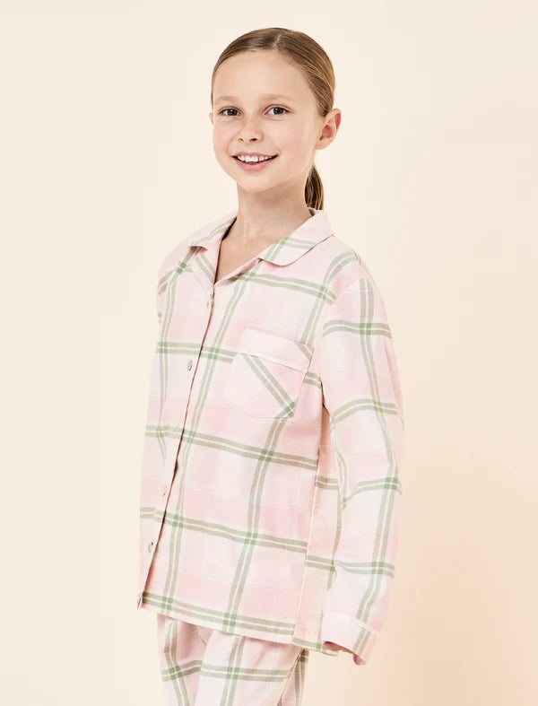 Kids Comfy Plaid Pj Set
