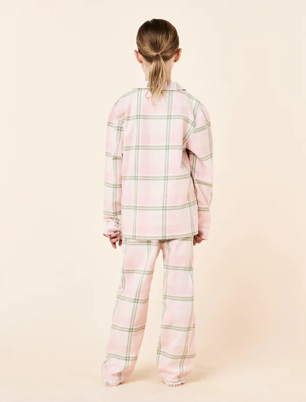 Kids Comfy Plaid Pj Set
