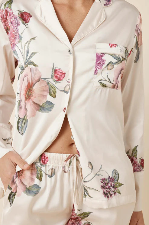 Ruby Floral Satin Pjyama
