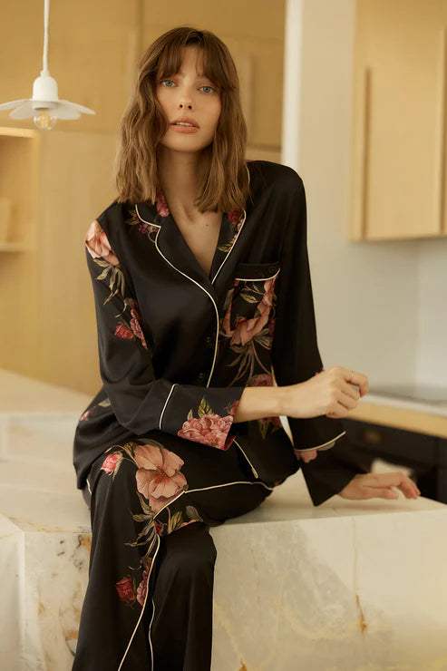 Ruby Floral Satin Pjyama