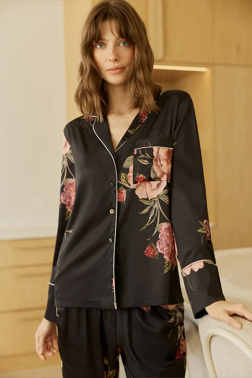 Ruby Floral Satin Pjyama