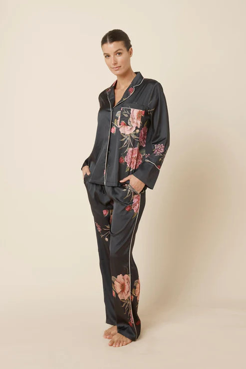 Ruby Floral Satin Pjyama