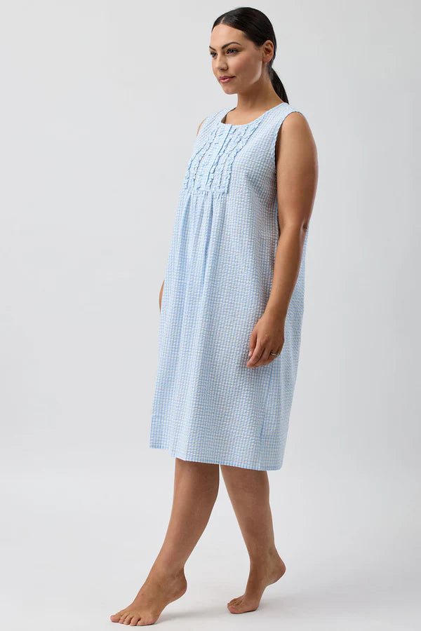 Shrank Check Sleeveless Nightie