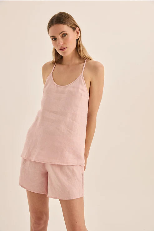 Sofia Linen Cami Short Set