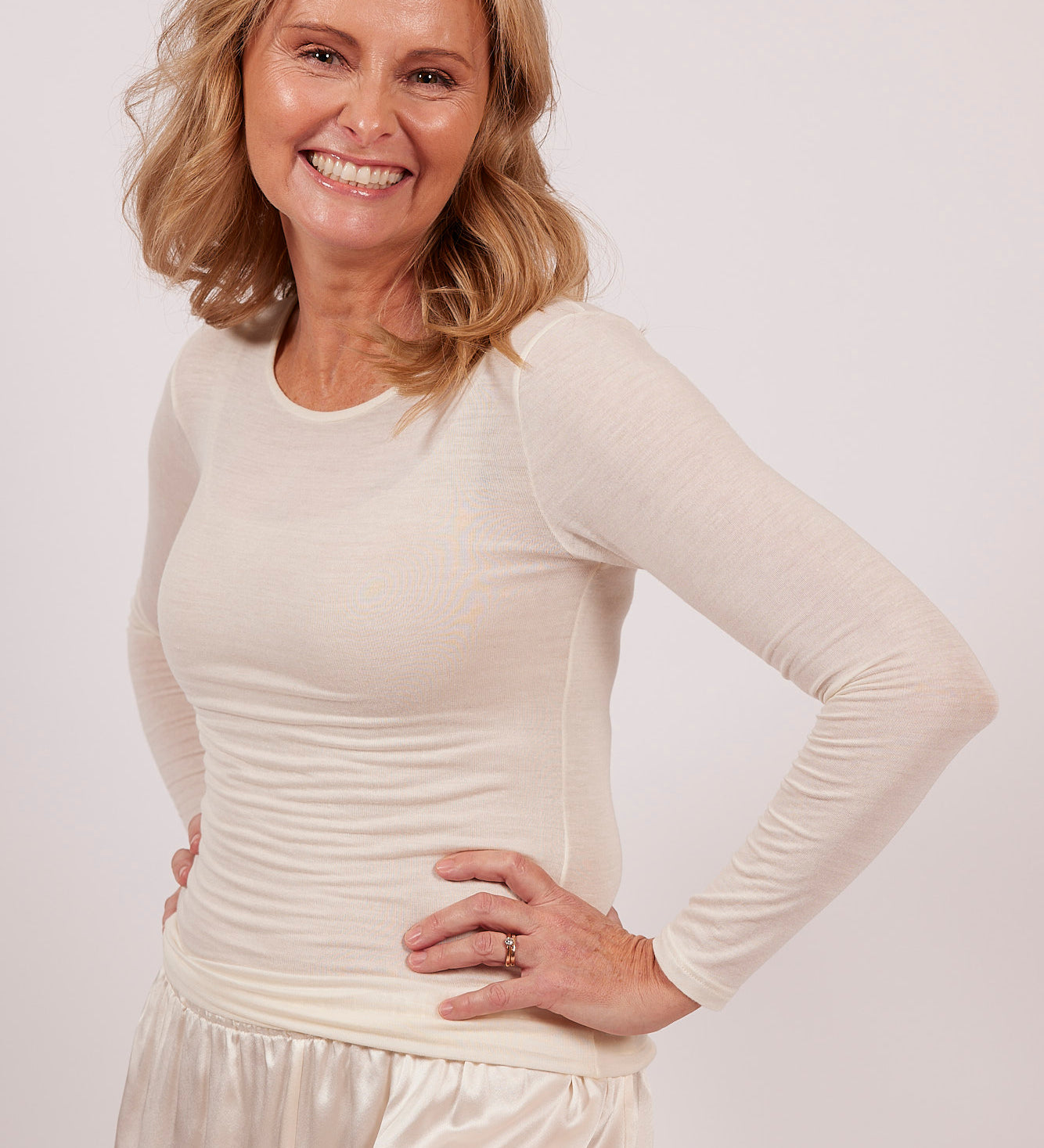 Modal Cashmere Long Sleeve Top