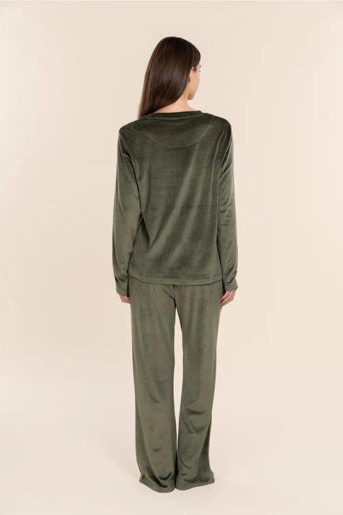 Thea Velour Long Lounge Set