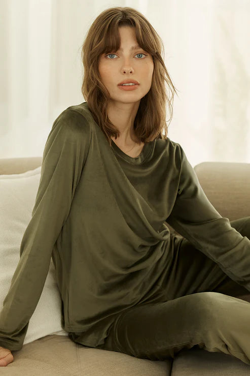 Thea Velour Long Lounge Set