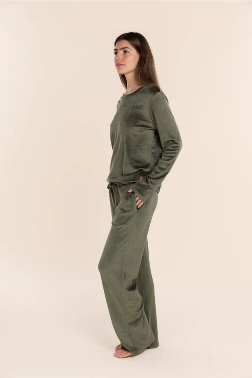 Thea Velour Long Lounge Set