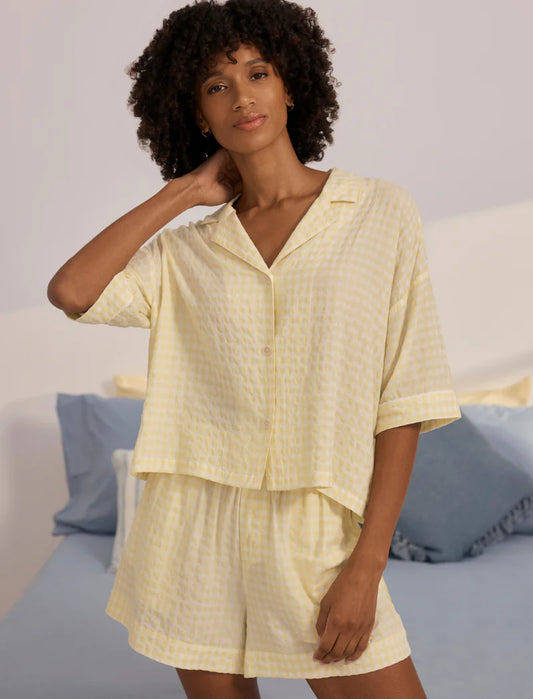 Seersucker Gingham Boxer Pyjama