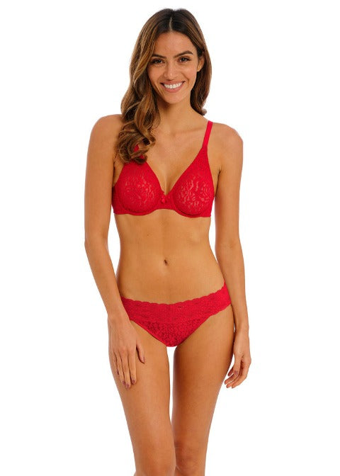 Wacoal Seamless Halo Lace Underwire 851250 Unlined Pinkish Red Size 38 D -  Helia Beer Co